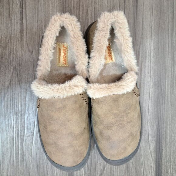 JSPORT Women's Casual Memory Foam Faux Shearling Brown Slip On Shoes Size 7.5 M - Picture 9 of 9